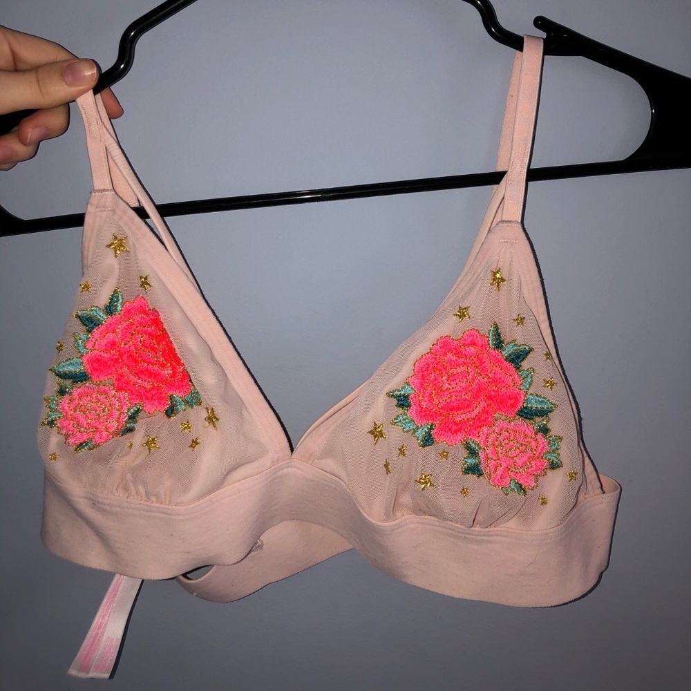 Super cute bralette with straps PINK